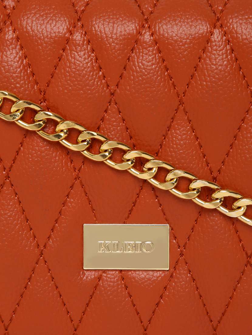 tan leatherette (pu) sling bag - 16481006 -  Standard Image - 3