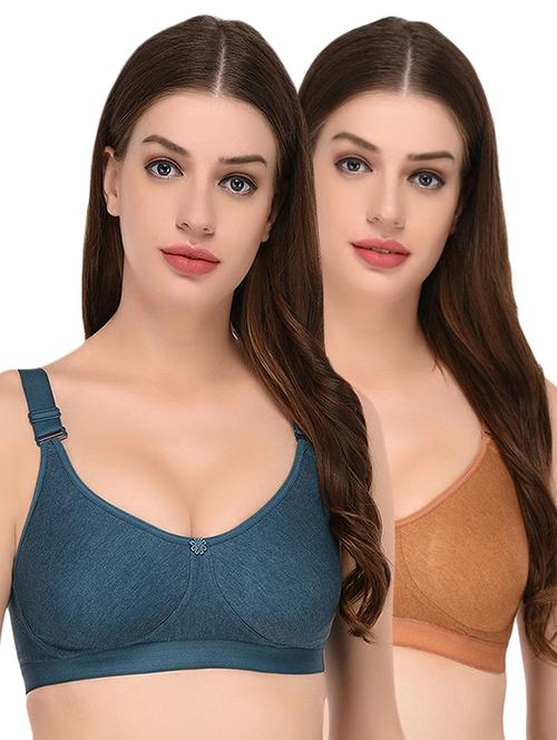 set of 2 solid regular bra - 16482278 - Standard Image - 0