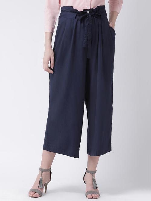tie knot wide leg trouser - 16483216 - Standard Image - 0