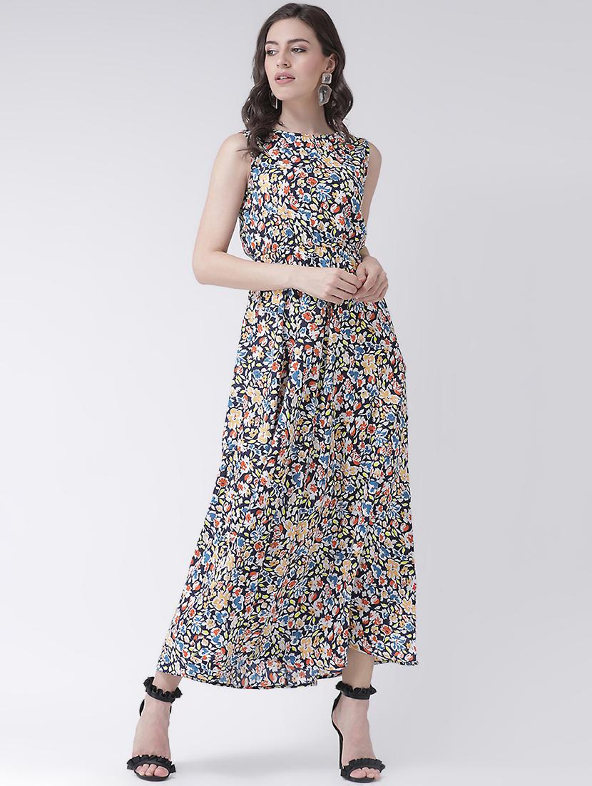 round neck abstract maxi dress - 16483250 - Zoom Image - 0