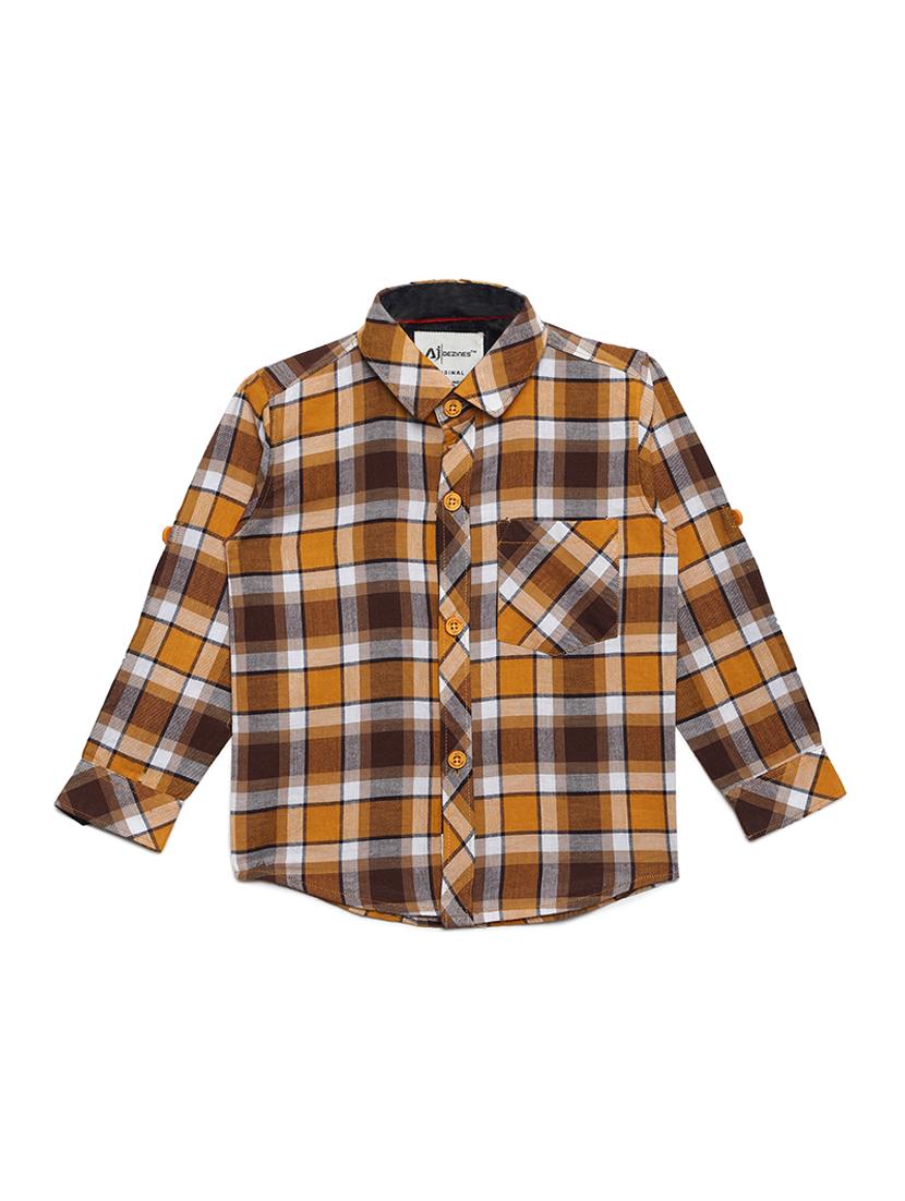 roll up sleeve checkered shirt - 16483329 - Zoom Image - 0