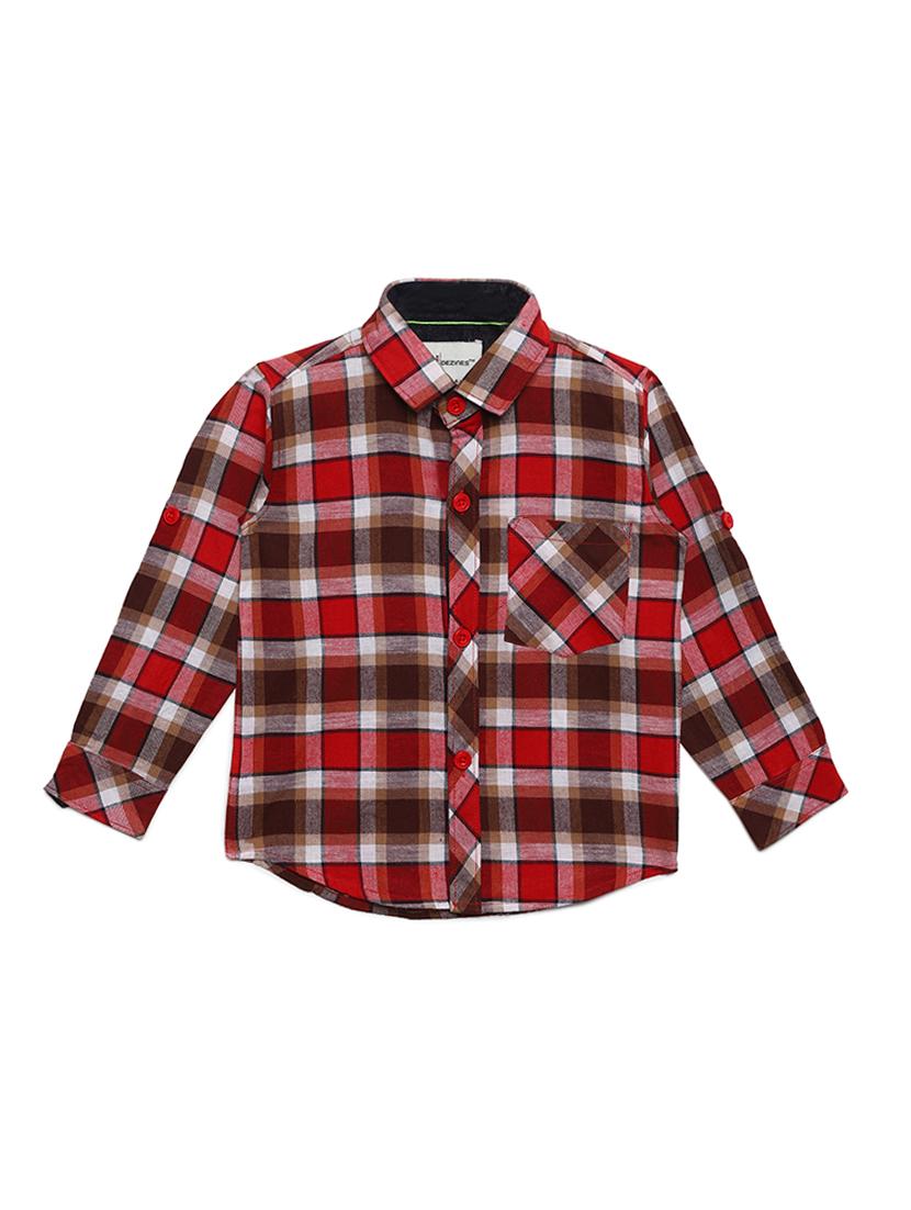roll up sleeved checkered shirt - 16483331 - Zoom Image - 0