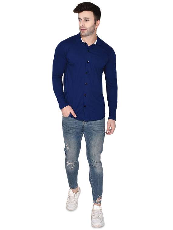 mens solid casual shirt - 16483407 -  Standard Image - 3