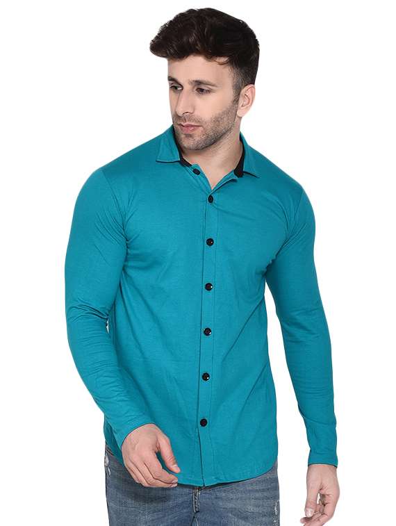 mens solid casual shirt