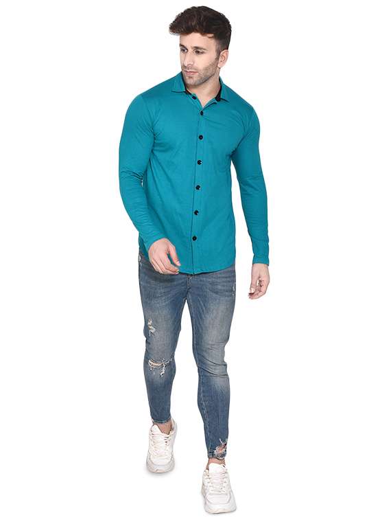 mens solid casual shirt - 16483408 -  Standard Image - 3