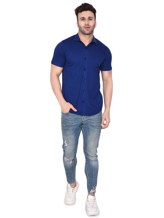 mens solid casual shirt - 16483426 - Standard Image - 3