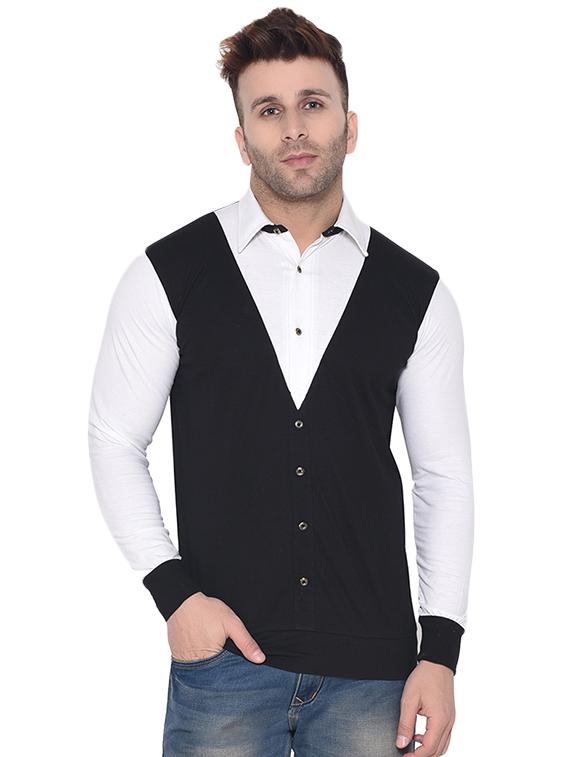 black color block t-shirt - 16483454 - Zoom Image - 0