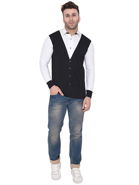 black color block t-shirt - 16483454 - Standard Image - 3