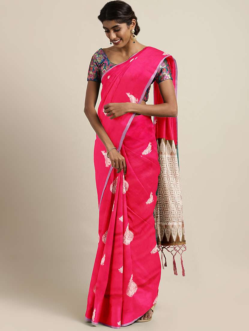 motif kanjivaram saree with blouse