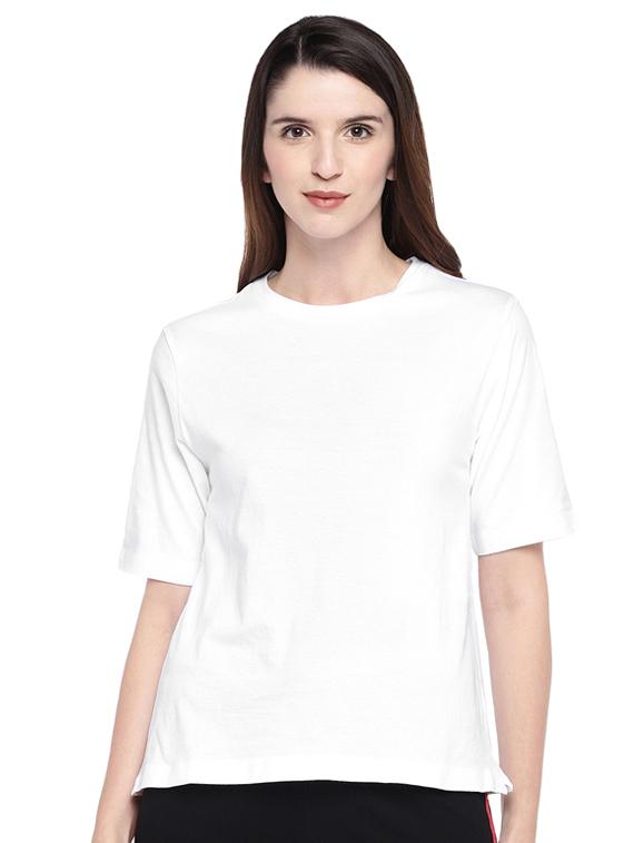 crew neck solid tee - 16484221 - Zoom Image - 0