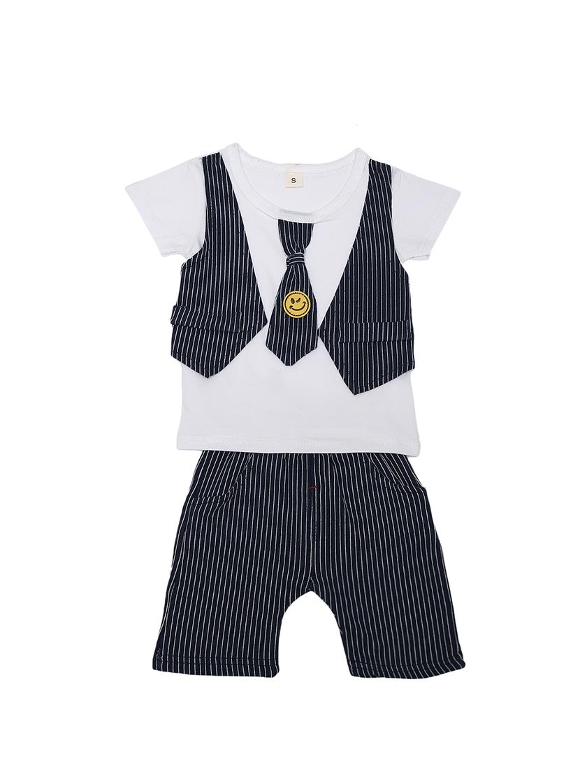 blue cotton shorts set - 16484368 - Zoom Image - 0