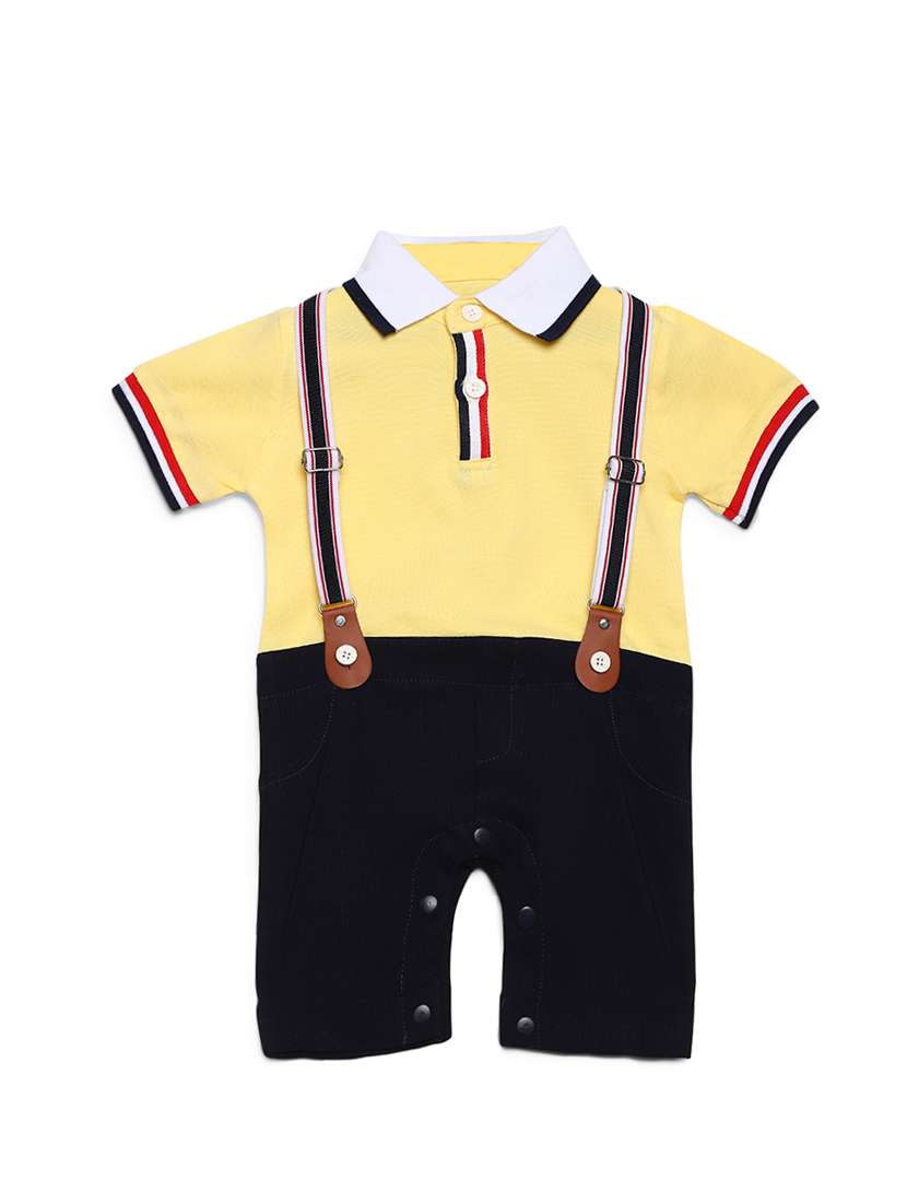 yellow cotton romper dress - 16484719 - Zoom Image - 0