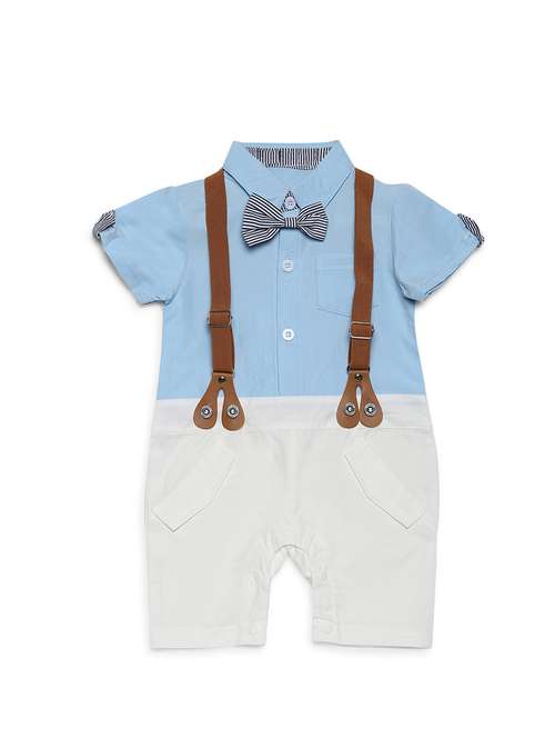 light blue cotton romper dress - 16484720 -  Standard Image - 0