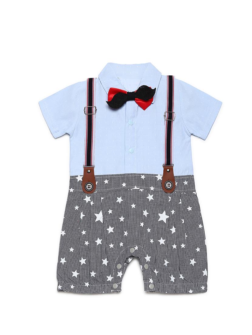 light blue cotton romper dress - 16484746 - Zoom Image - 0