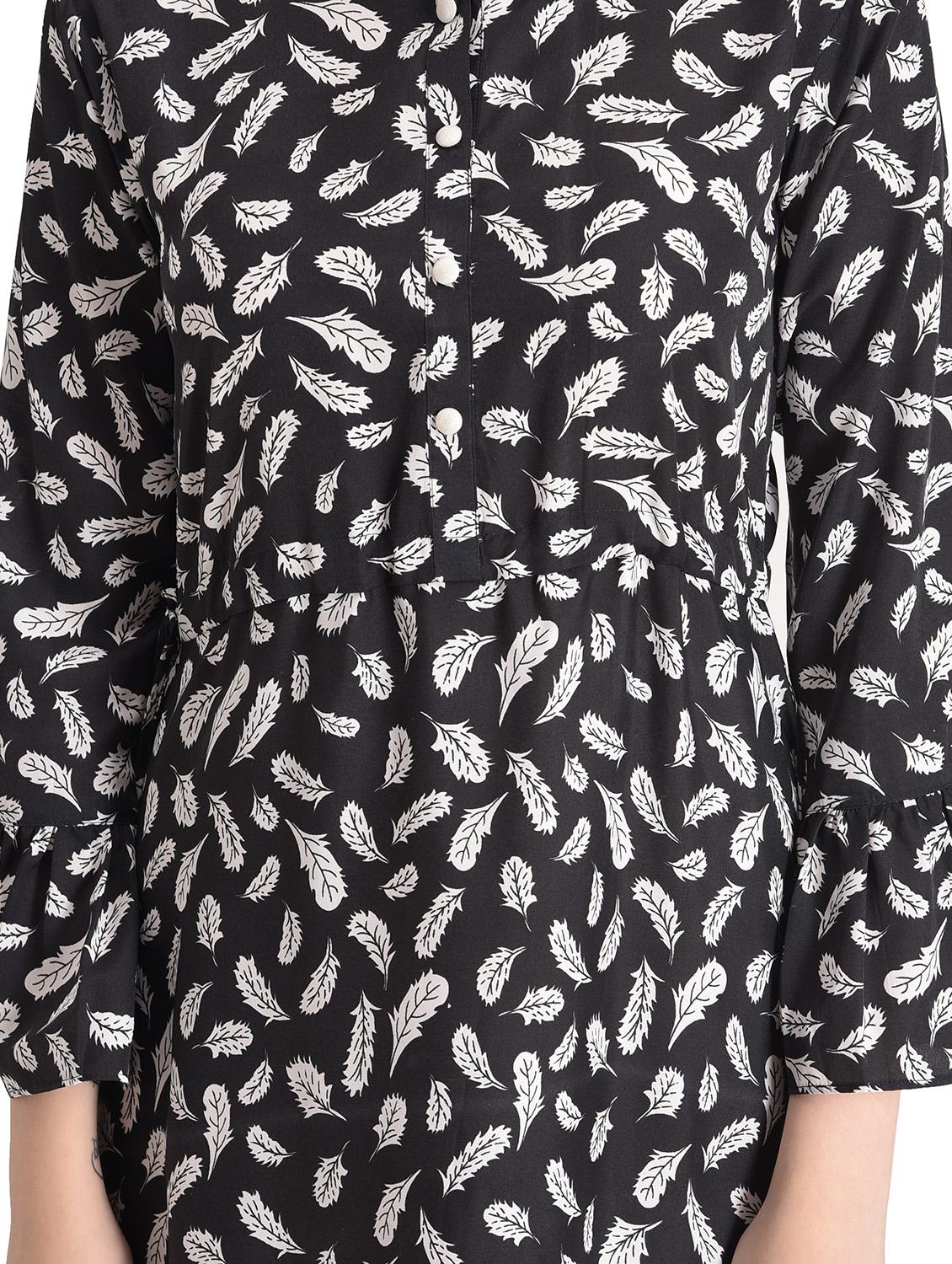 printed a-line ethnic dress - 16485984 - Standard Image - 3