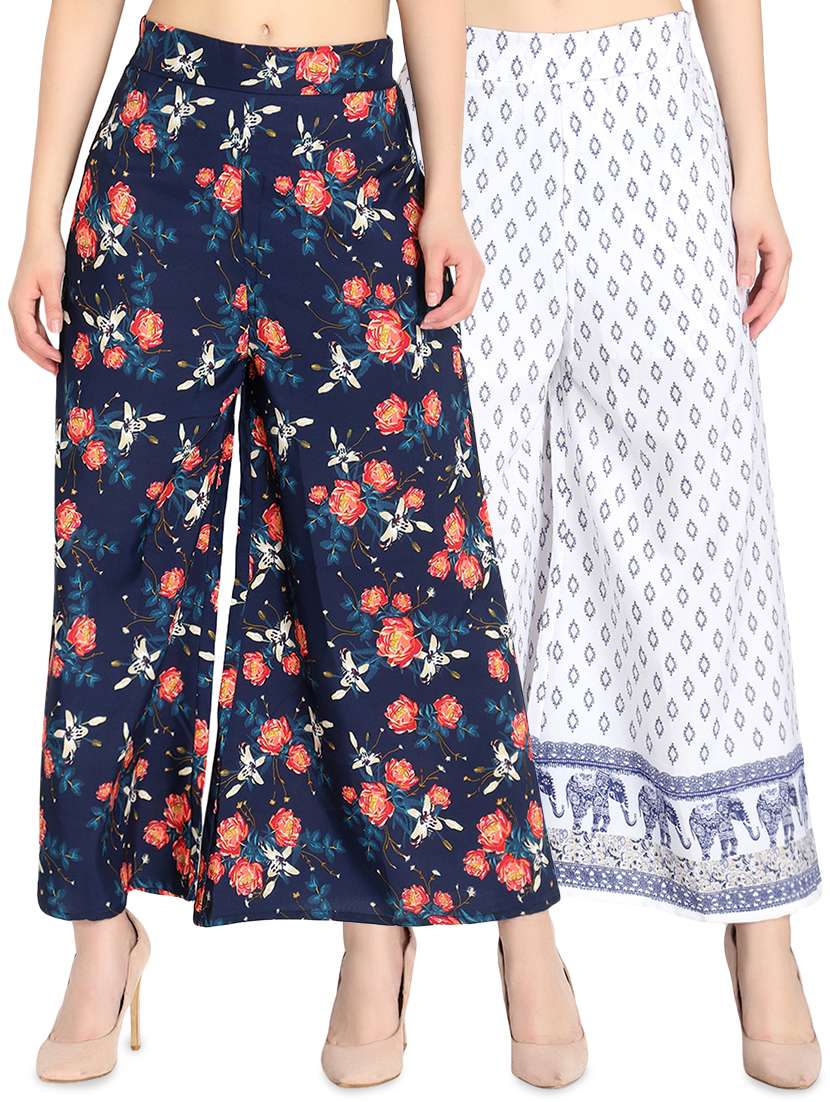 set of 2 high rise flared palazzo - 16489351 - Zoom Image - 0