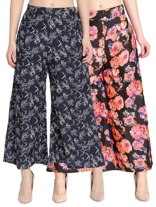 set of 2 high rise flared palazzo - 16489375 - Standard Image - 0