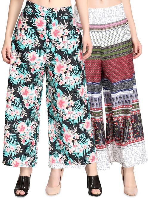 set of 2 high rise flared palazzo - 16489408 - Standard Image - 0
