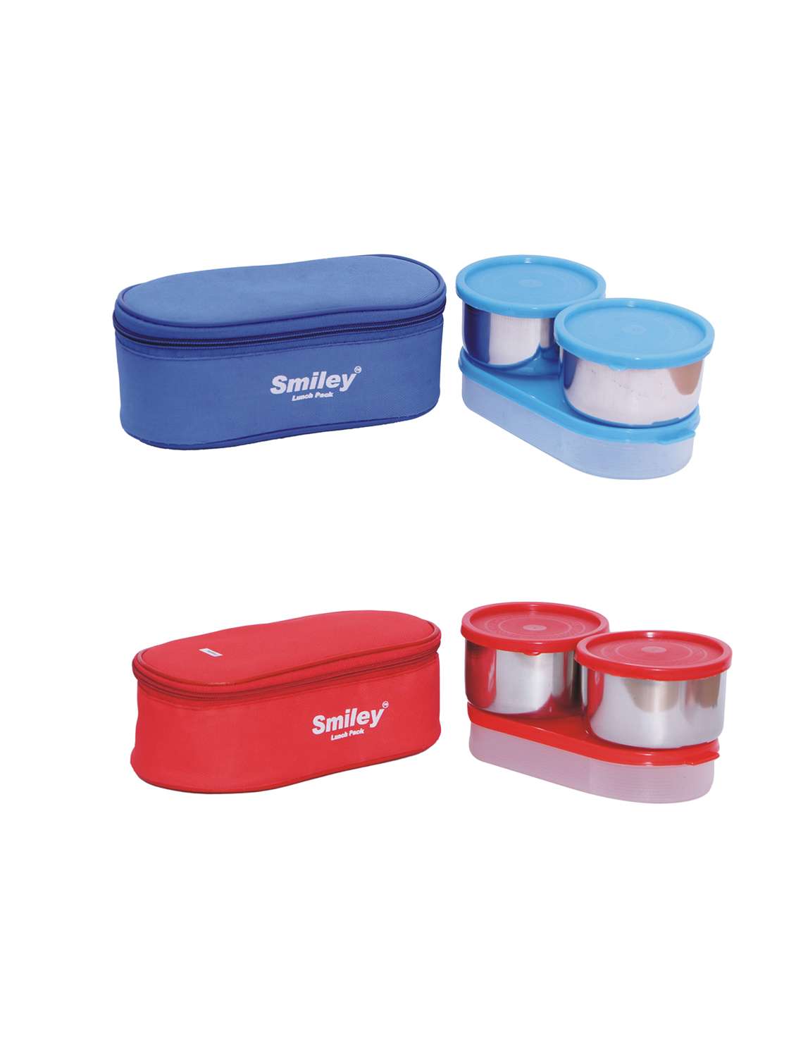 combo of 3 blue & red lunch box