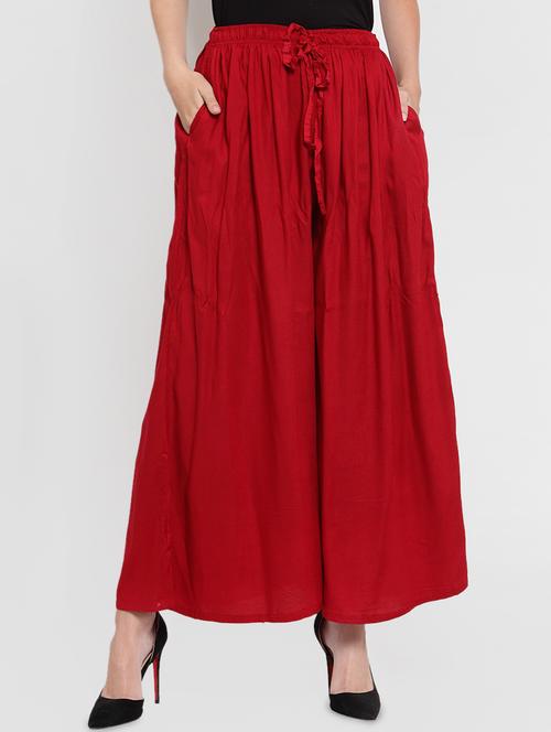 solid flared palazzo - 16493466 - Standard Image - 0