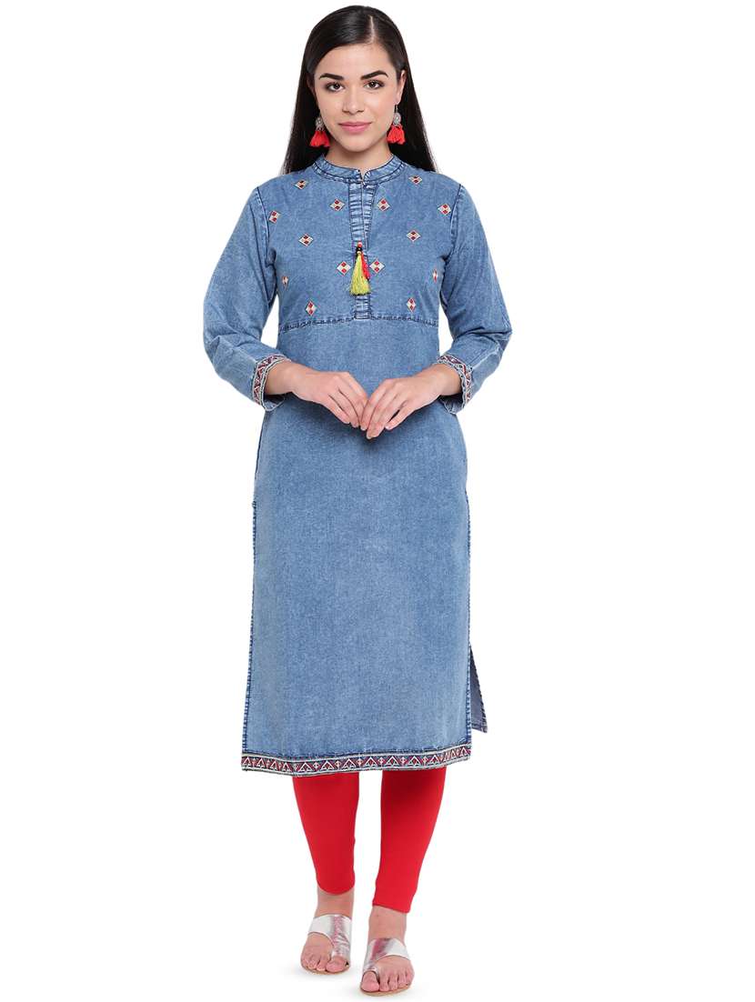 limeroad denim kurtis