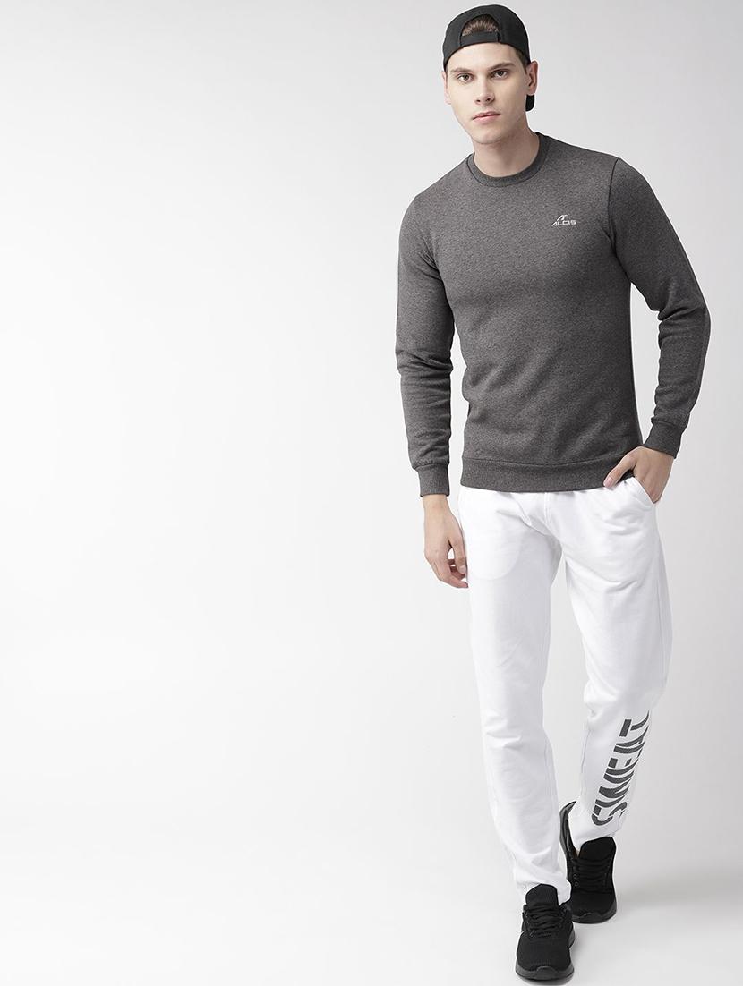 grey solid sweatshirt - 16495412 - Standard Image - 3