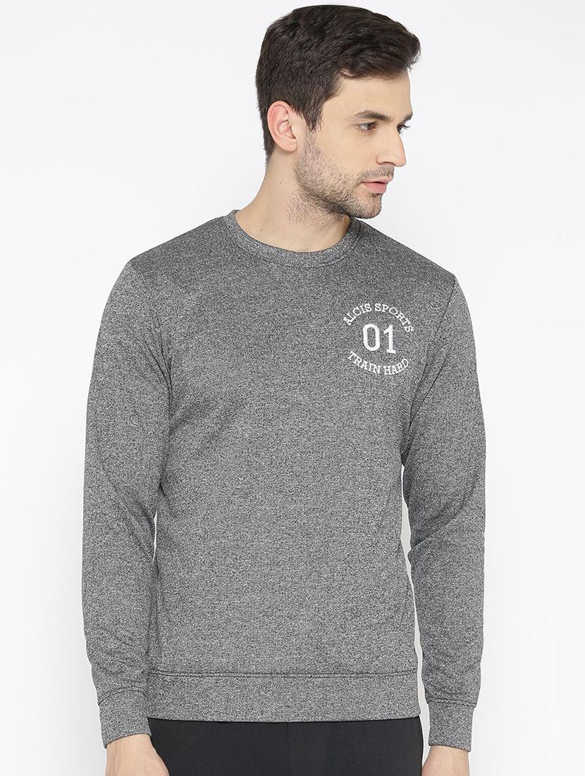 grey solid sweatshirt - 16495510 -  Zoom Image - 0