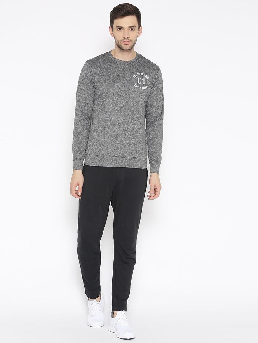 grey solid sweatshirt - 16495510 - Standard Image - 3
