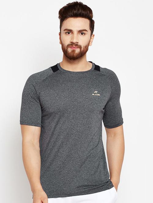 grey color block t-shirt - 16495677 -  Standard Image - 0