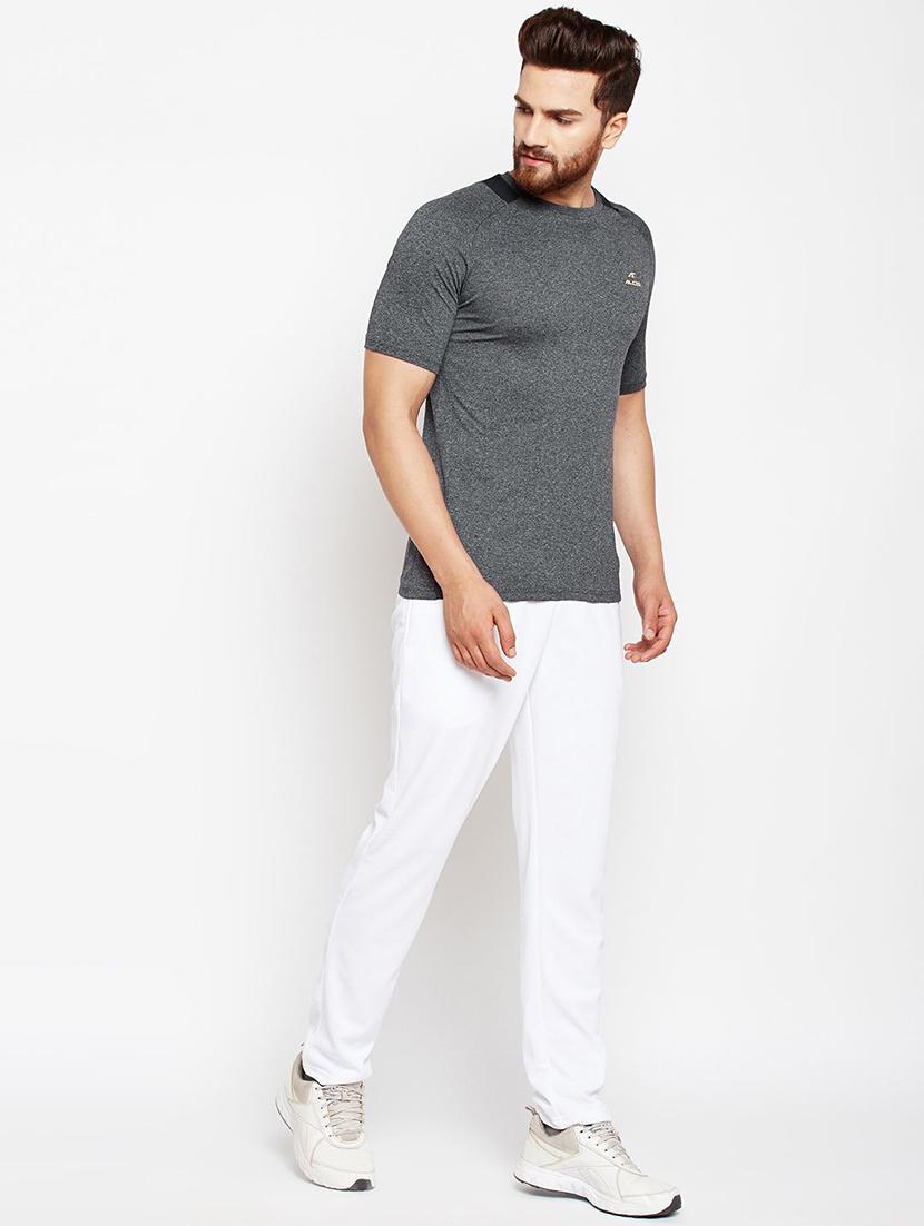 grey color block t-shirt - 16495677 - Standard Image - 3