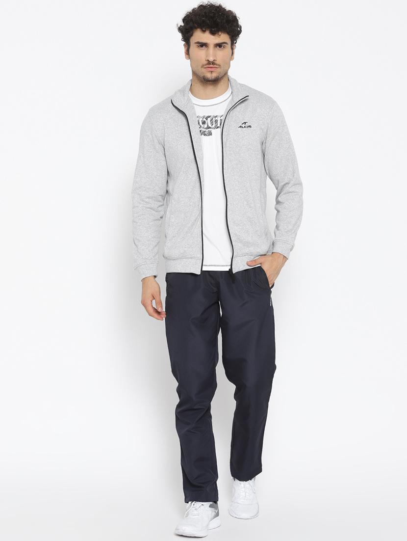 grey solid casual jacket - 16495678 - Standard Image - 3