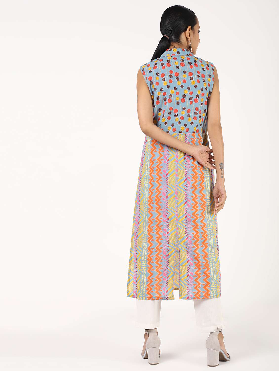 printed straight kurta - 16495806 -  Standard Image - 3