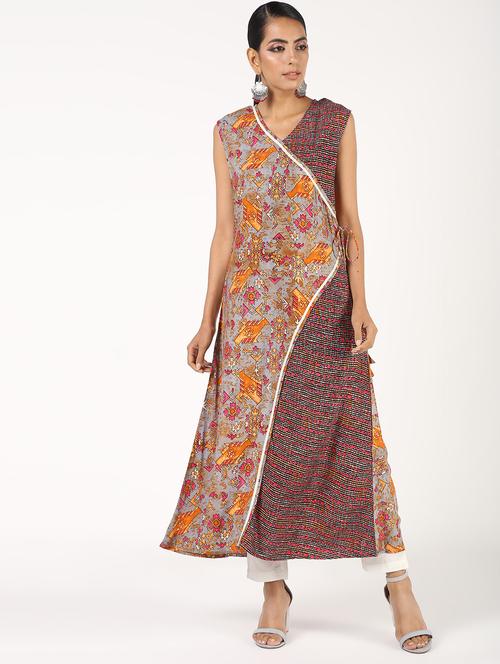 printed layered kurta - 16495807 -  Standard Image - 0