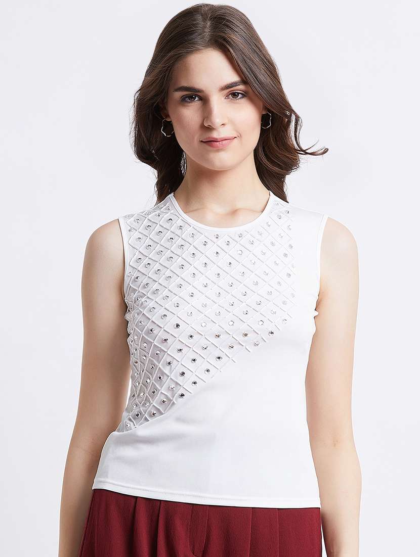 women's straight round neck top - 16496926 - Zoom Image - 0