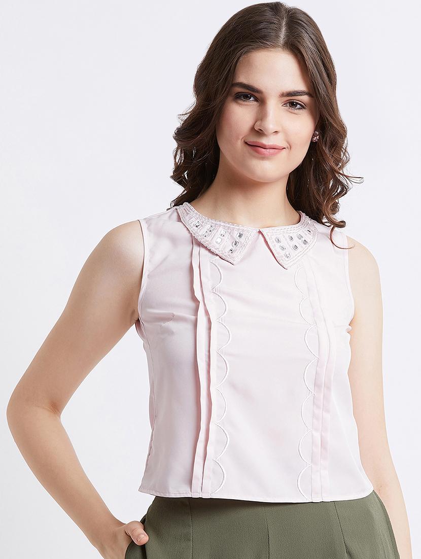 women's crop collared top - 16496931 -  Zoom Image - 0