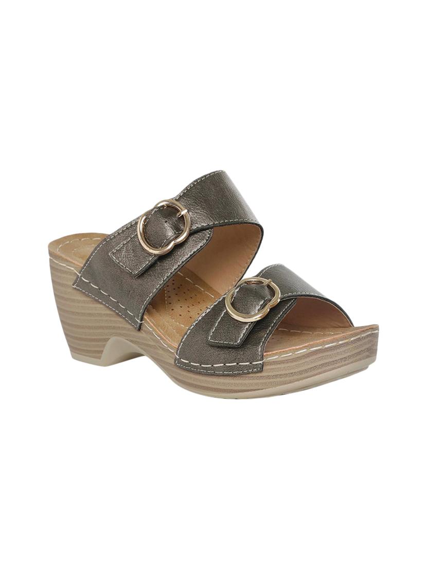 grey slip on wedges - 16497844 -  Zoom Image - 0