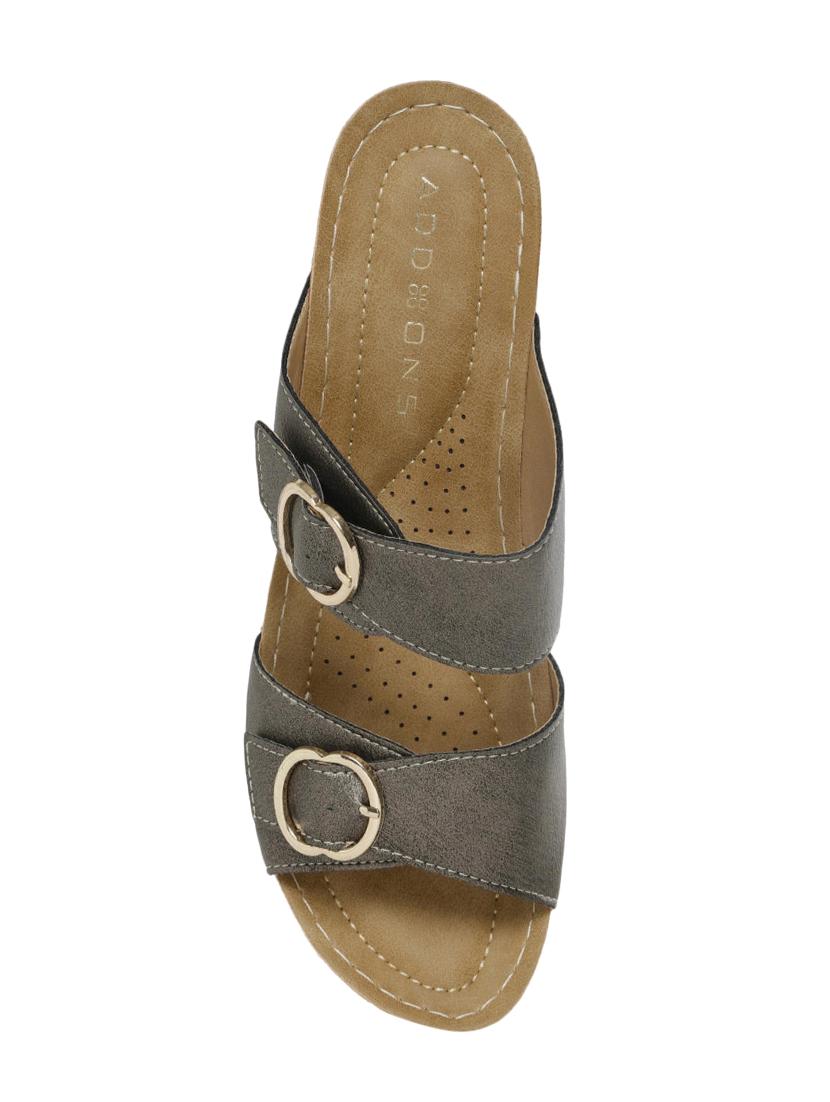 grey slip on wedges - 16497844 -  Standard Image - 3