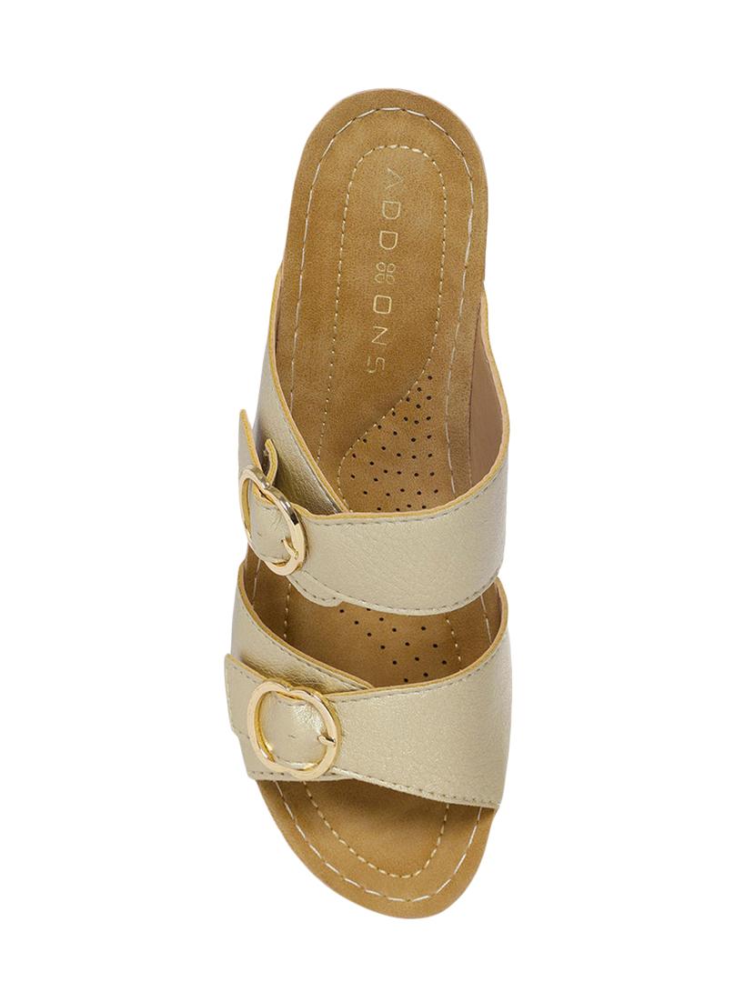 gold slip on wedges - 16497845 - Standard Image - 3
