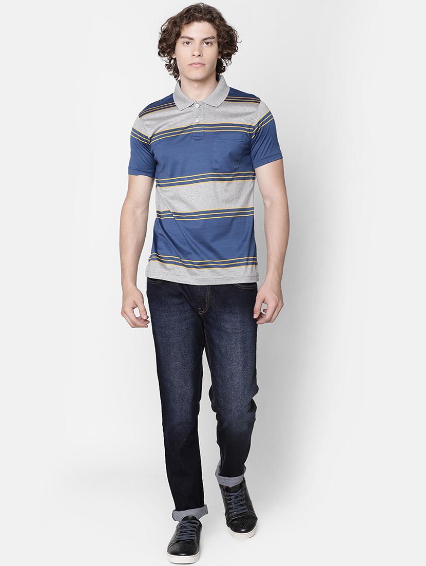 blue striped pocket t-shirt - 16497917 - Standard Image - 3