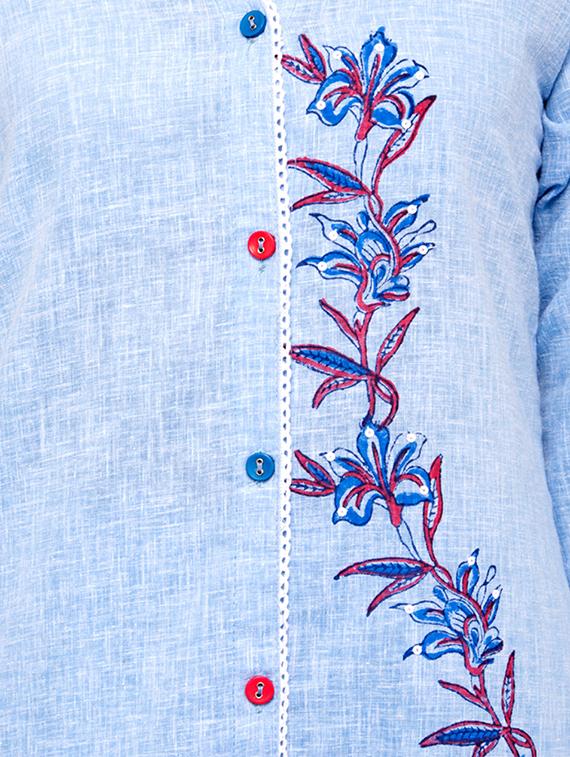 block print kurta salwar set - 16501037 - Standard Image - 3