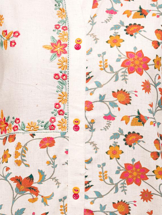 floral kurta palazzo set - 16501040 - Standard Image - 3