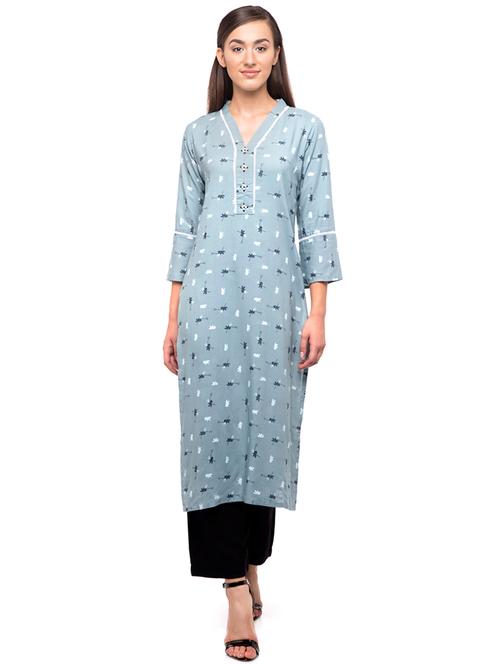 floral printed kurta with palazzo set - 16501051 - Standard Image - 0