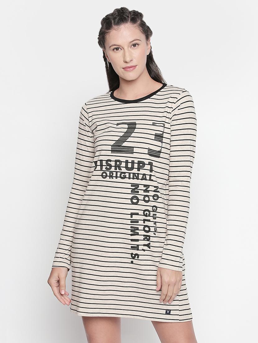 round neck striped quirky shift dress - 16501573 - Zoom Image - 0