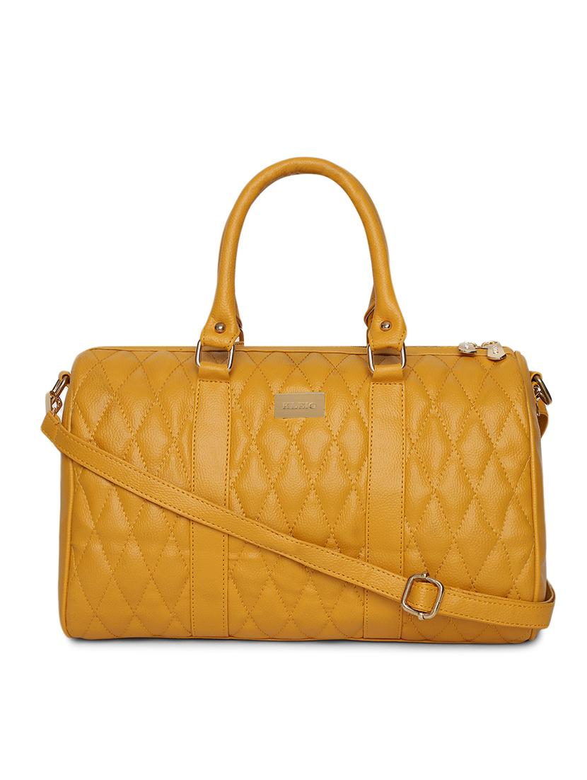 yellow leatherette (pu) handbag - 16502367 -  Zoom Image - 0