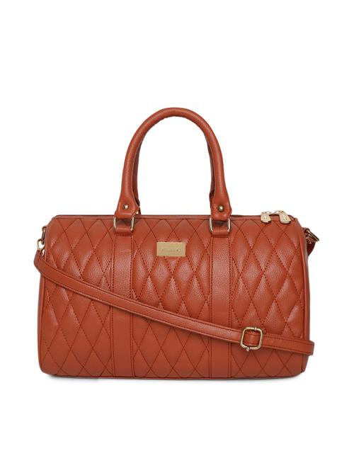 tan leatherette (pu) handbag - 16502369 -  Standard Image - 0