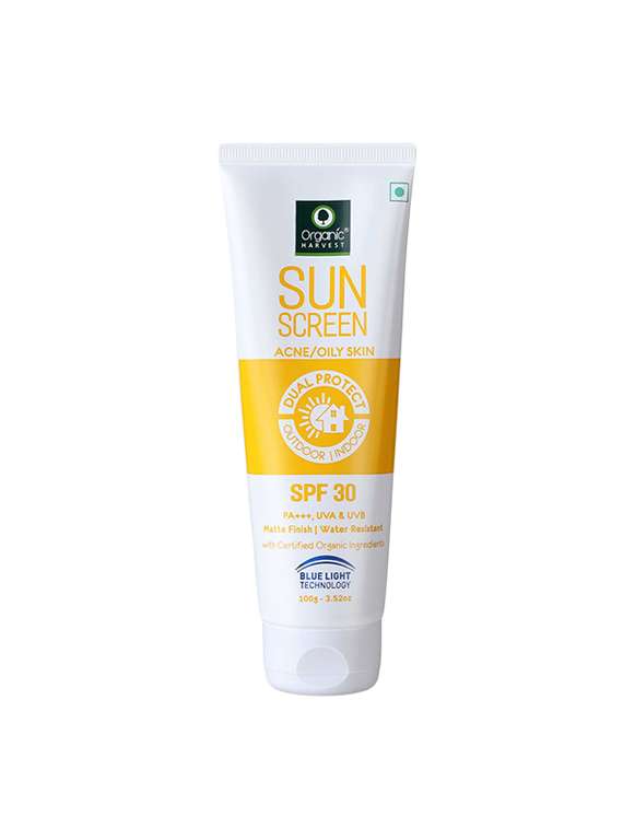 organic harvest sunscreen - for oily skin spf 30, 100 gm