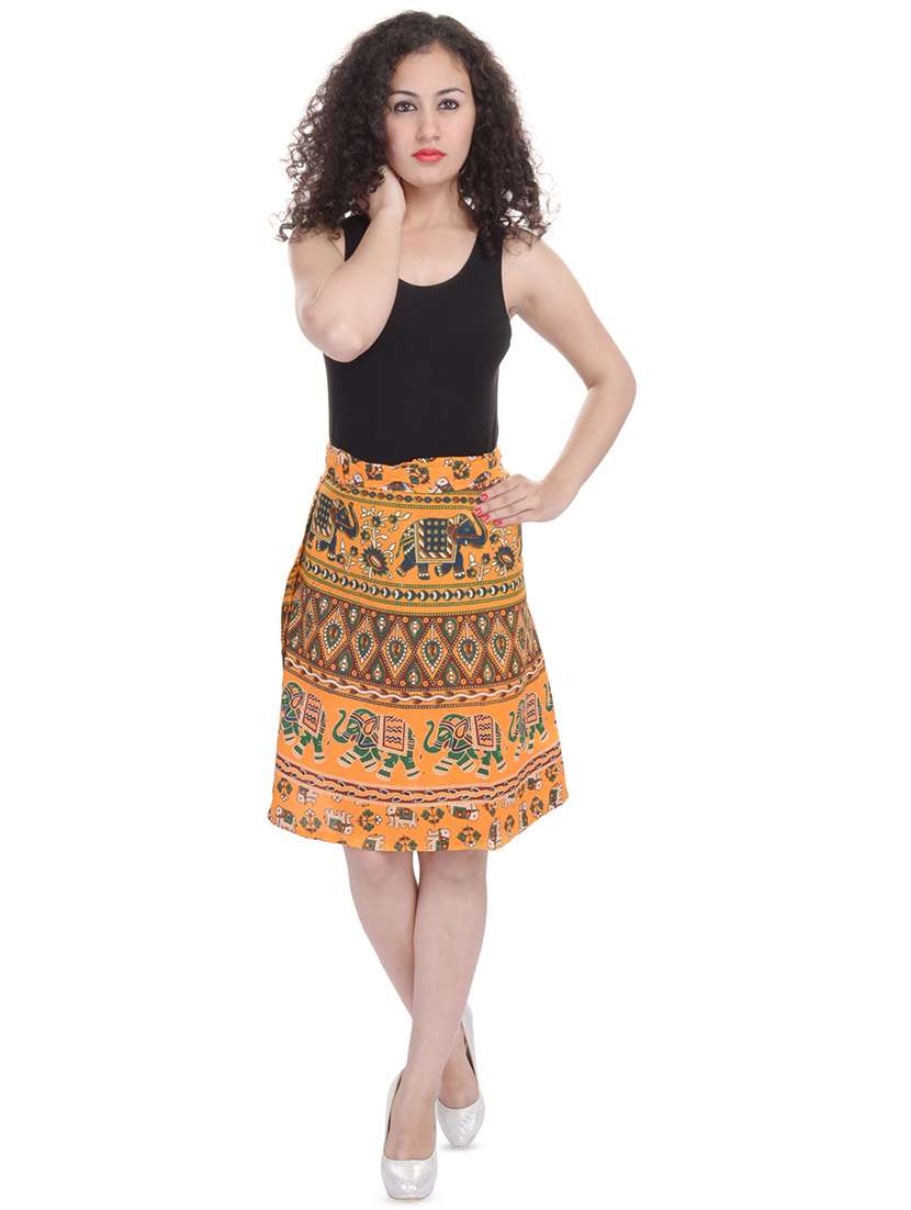 printed wrap skirt - 16503099 -  Standard Image - 3