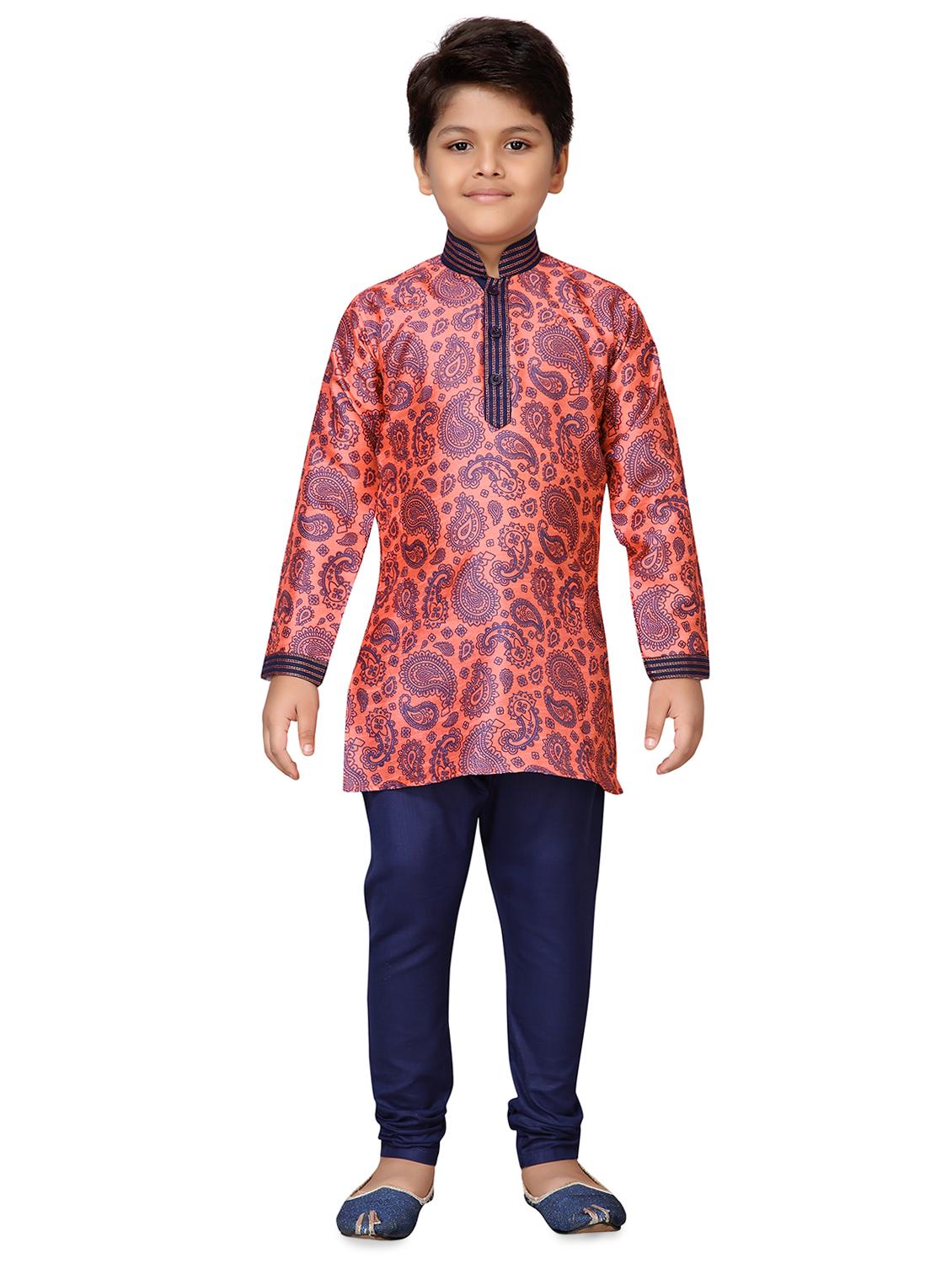 orange cotton kurta set - 16503680 - Zoom Image - 0