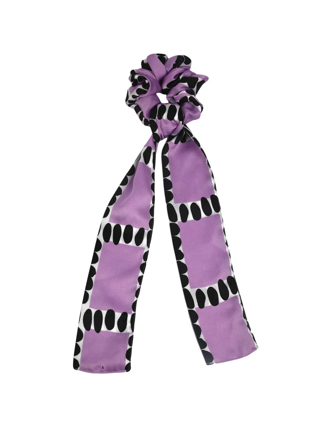 purple satin scrunchy cum bandana