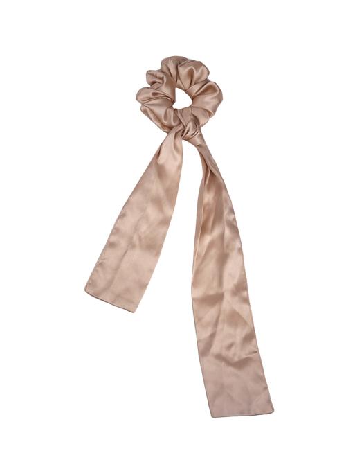 champagne satin scrunchy cum bandana - 16503955 -  Standard Image - 0
